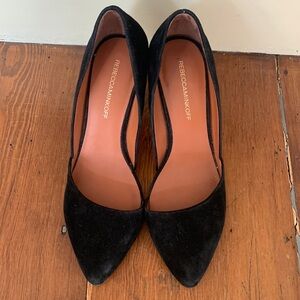 Rebecca Minkoff Black Suede Heels 8.5